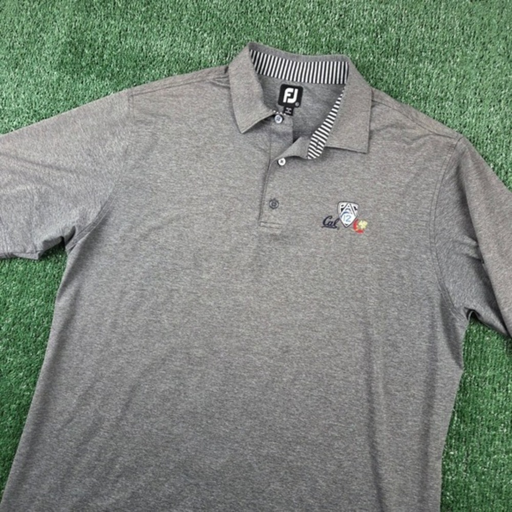 FootJoy Cal Berkeley Pac-12 Golf Championship Polo Shirt Mens XL Gray Heather